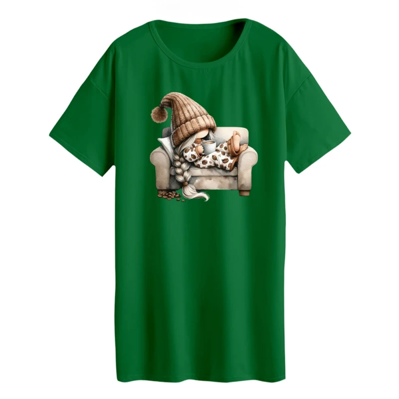 تی شرت لانگ زنانه مدل دخترک