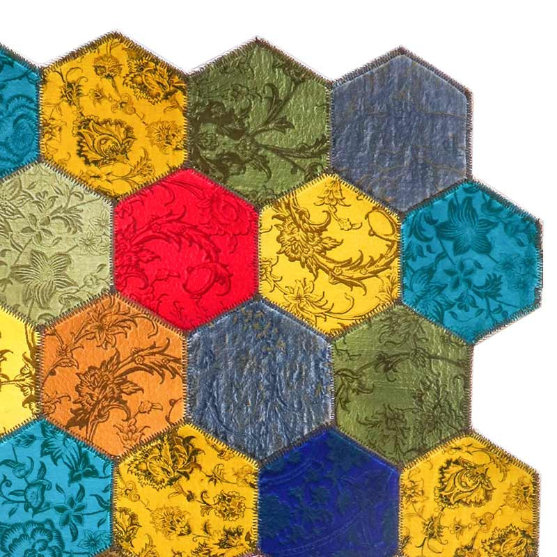 فرش پارچه ای مدل چهل تیکه نامتقارن کد 103