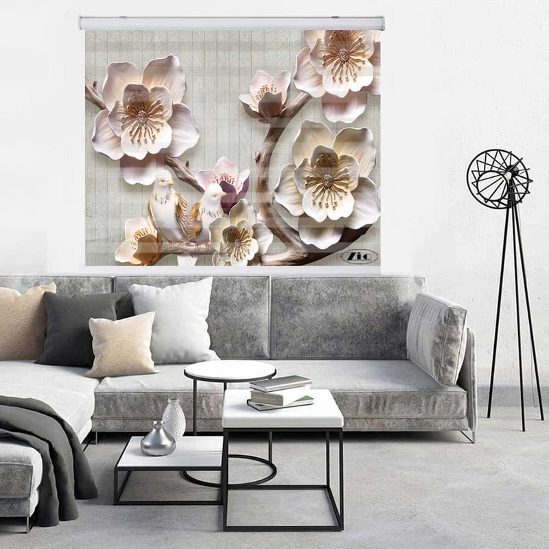 پرده زبرا زیو کد 3D1301 سایز 150x200 سانتی متر