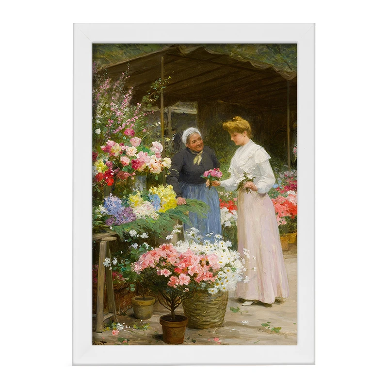 تابلو خندالو مدل نقاشی راهپیمایی گل مادلین اثر ویکتور گابریل گیلبرت کد F12246