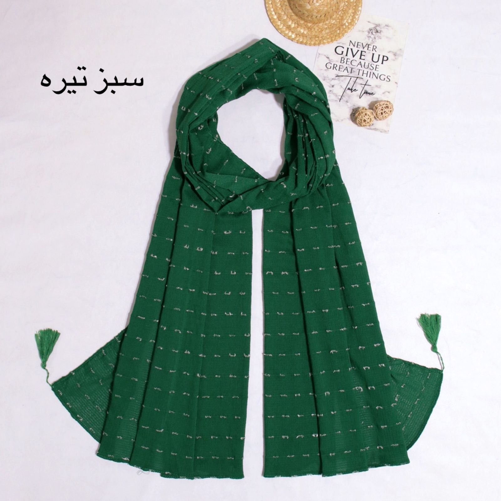 شال زنانه مدل نخی ساده پاییزه طرح کوک دوزی کد ana-9200 -  - 19