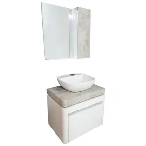 ست کابینت و روشویی سینا مدل آروشا 40 پتینه به همراه آینه باکس