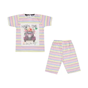 ست تی شرت آستین کوتاه و شلوارک دخترانه کیکی رایکی مدل KBB06353-036