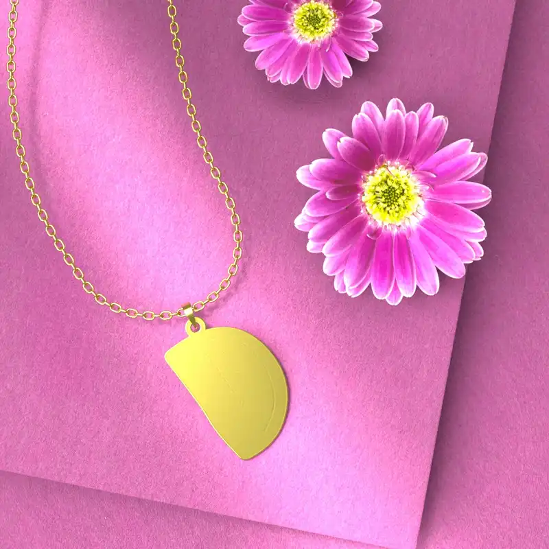 گردنبند طلا 18 عیار زنانه مدوپد مدل حرف D کد H3-1-1110