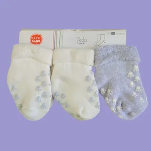 جوراب ساق بلند نوزادی کول کلاب مدل i-56671 مجموعه 3 عددی