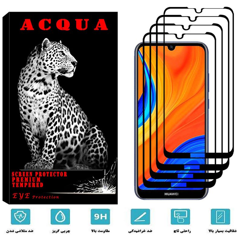 محافظ صفحه نمایش آکوا مدل HW مناسب برای گوشی موبایل هوآوی Y6s بسته 4 عددی