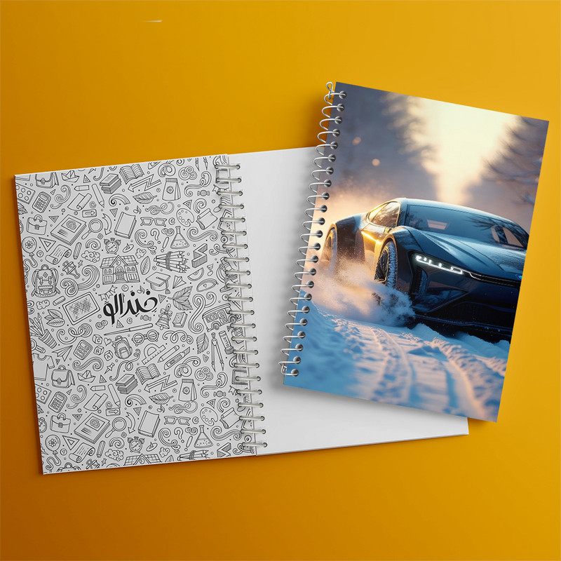 دفتر مشق 100 برگ خندالو طرح ماشین اسپرت کد F5216