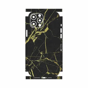MAHOOT Graphite-Gold-Marble-FullSkin Cover Sticker for Apple iPhone 12 Pro Max