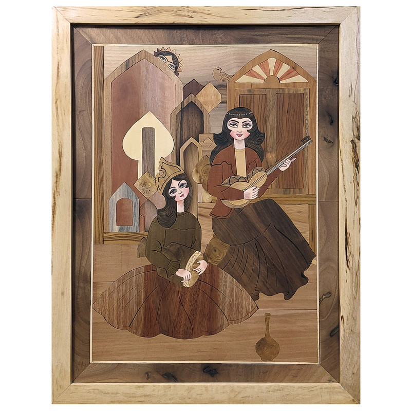 تابلو معرق کاری طرح خاتون مدل 030122