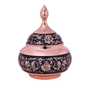 قندان مسی مدل الماس تراش کد 25