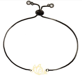 دستبند طلا 18 عیار زنانه کرابو طرح پروانه مدل kr10047