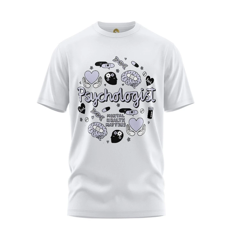 تی شرت آستین کوتاه زنانه هومرو مدل TW271 طرح روانشناسی