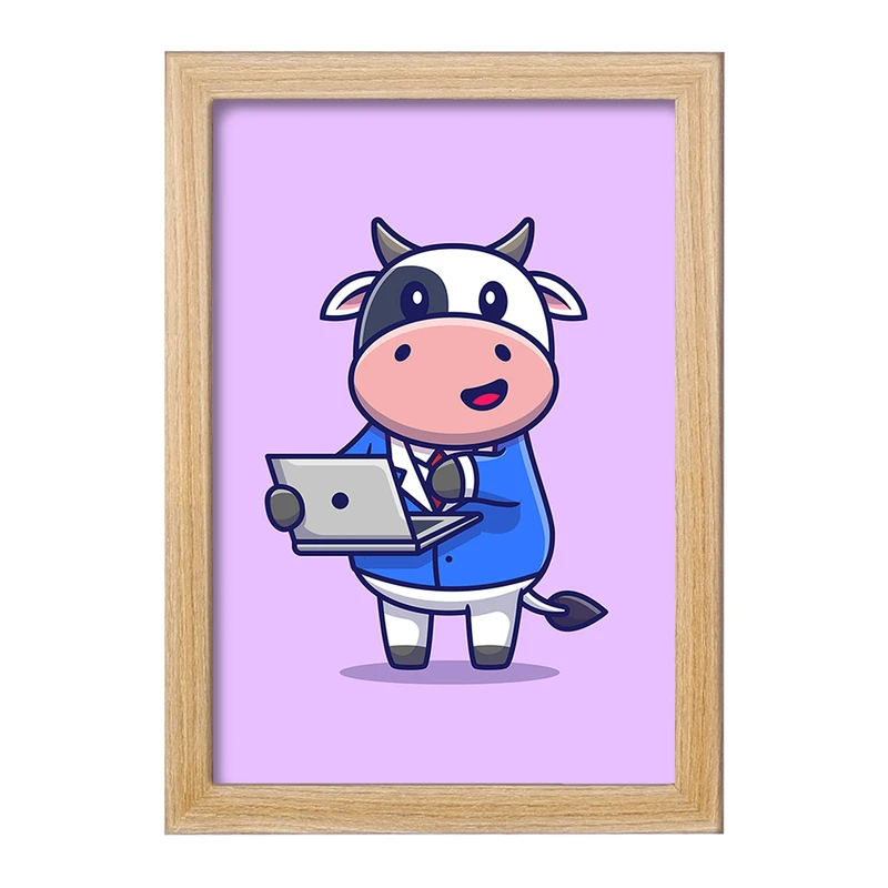 تابلو خندالو مدل گاو  کد 7027