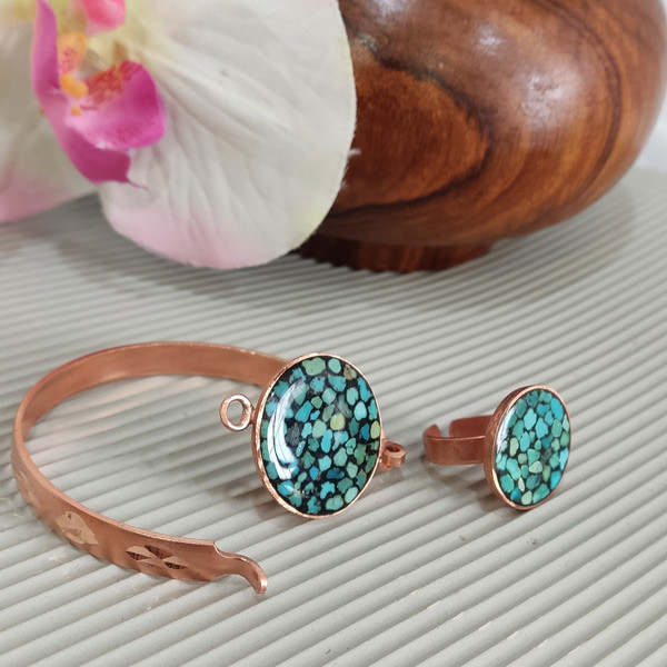 نیم ست زنانه مدل فیروزه کوب کد JW392