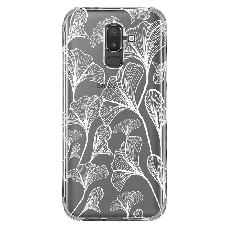 کاور مگافون طرح برگ مدل C51-W مناسب برای گوشی موبایل سامسونگ Galaxy A6 Plus