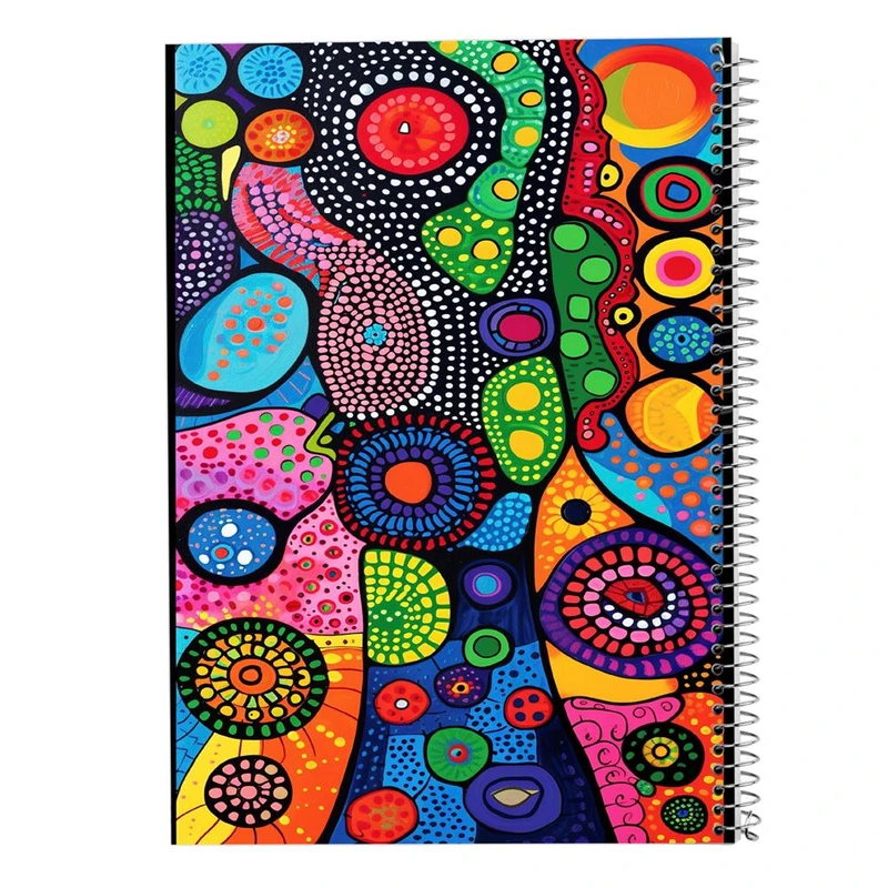 دفتر ژورنال نویسی 50 برگ مدوپد مدل نقطه ای طرح اشکال فانتزی کد DF16311