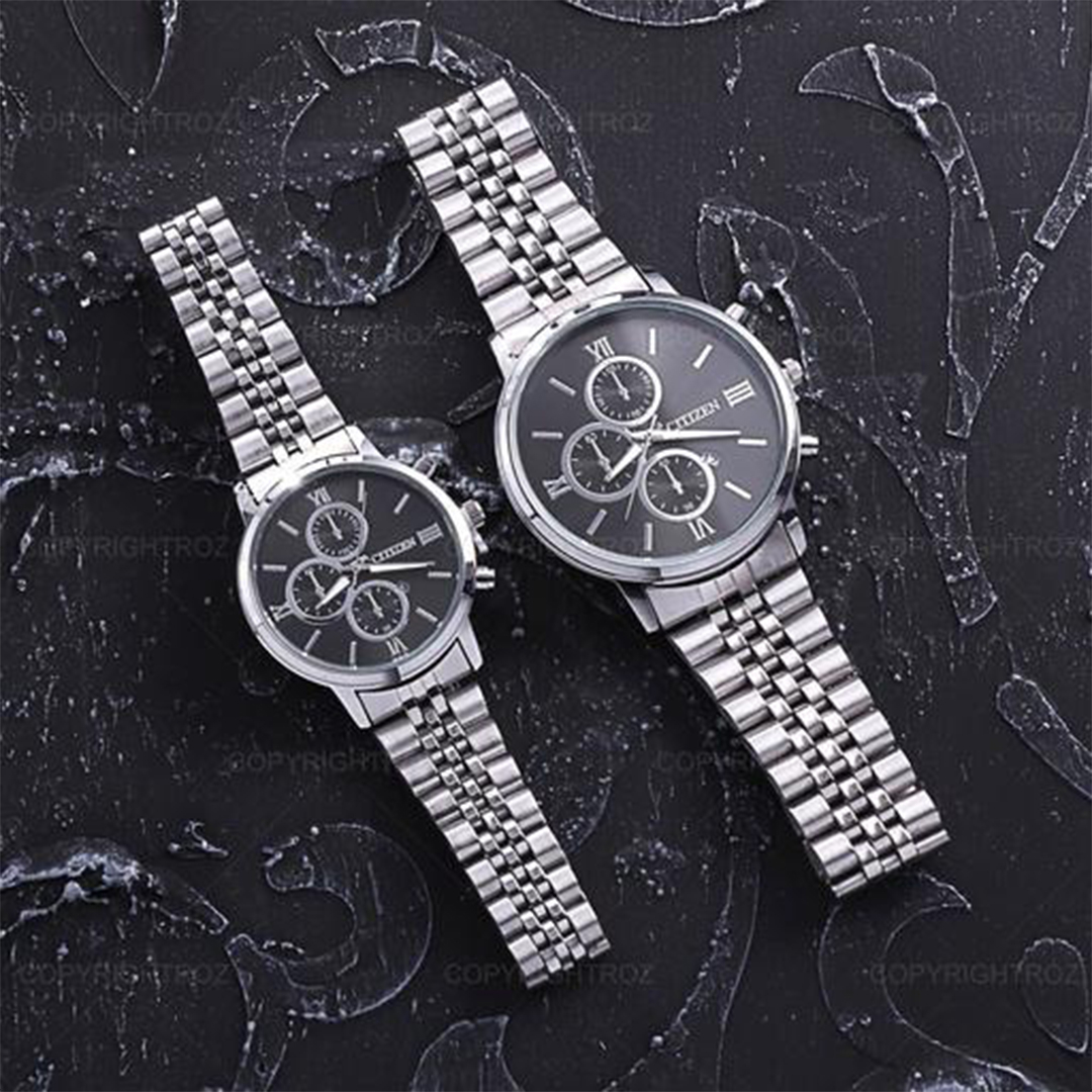 ست ساعت مچی عقربه ای زنانه و مردانه مدل c77