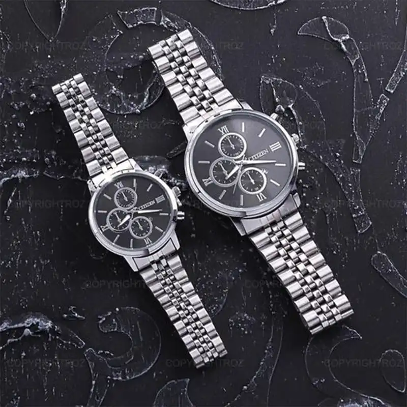 ست ساعت مچی عقربه ای زنانه و مردانه مدل c77