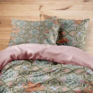 سرویس روتختی مدوپد طرح فرش قابی مدرن مدل C-Ghom081 یک نفره 4 تکه