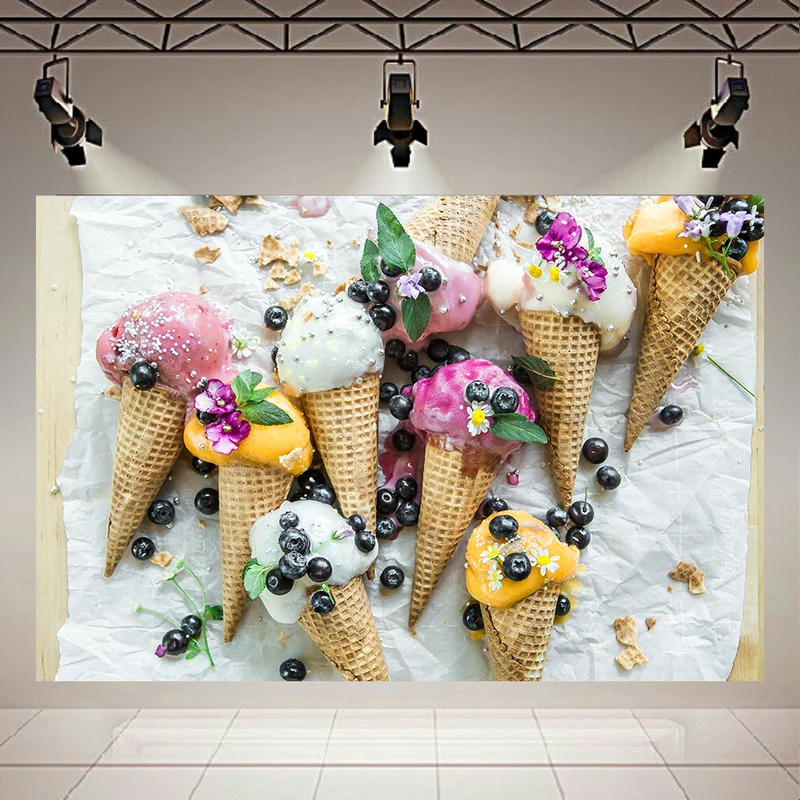 تابلو بوم طرح مخمل مدل بستنی بلوبری کد AR30646