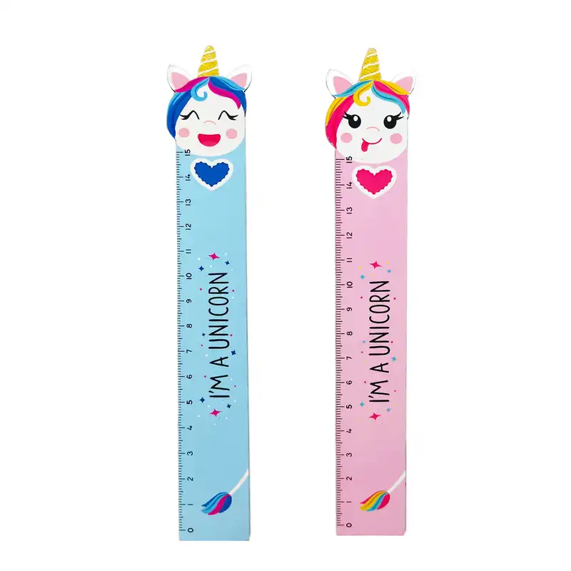 خط کش 15 سانتیمتری مدل یونیکورن مجموعه 2 عددی