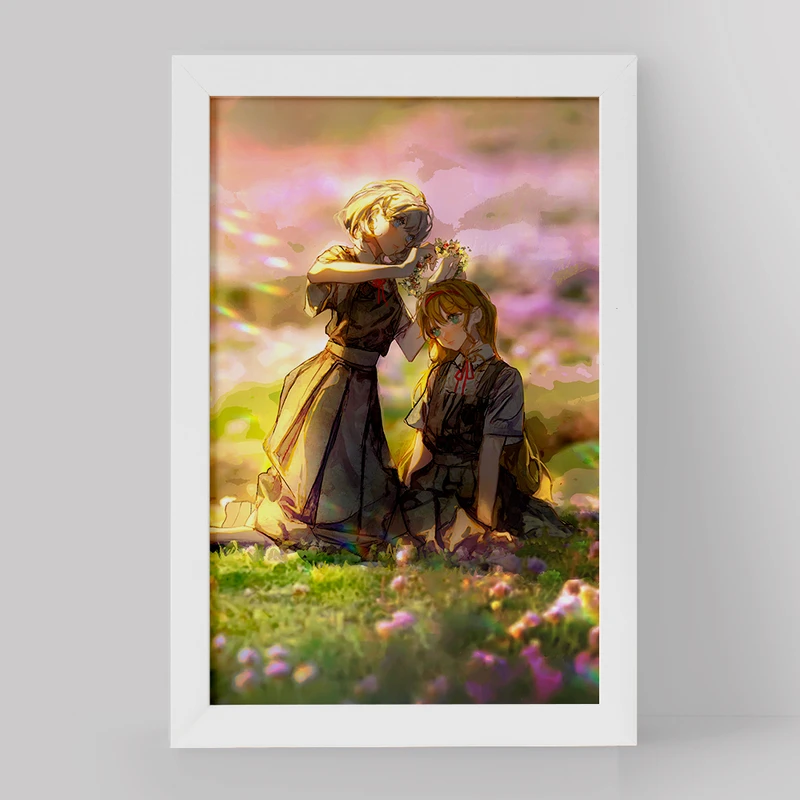 تابلو خندالو مدل کاکه و سومیره انیمه مادوکا مجیکا Madoka Magica کد 18436