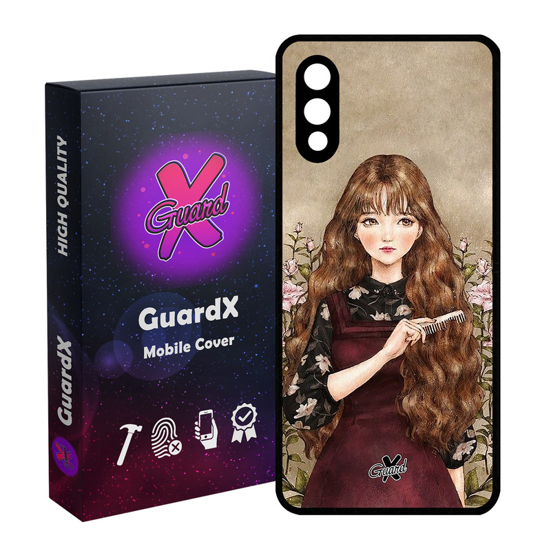 کاور گارد ایکس طرح دختر مدل Glass10246 مناسب برای گوشی موبایل سامسونگ Galaxy A02 / M02
