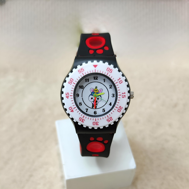 ساعت مچی عقربه ای بچگانه مدل سیلیکونی عروسکی کد 02