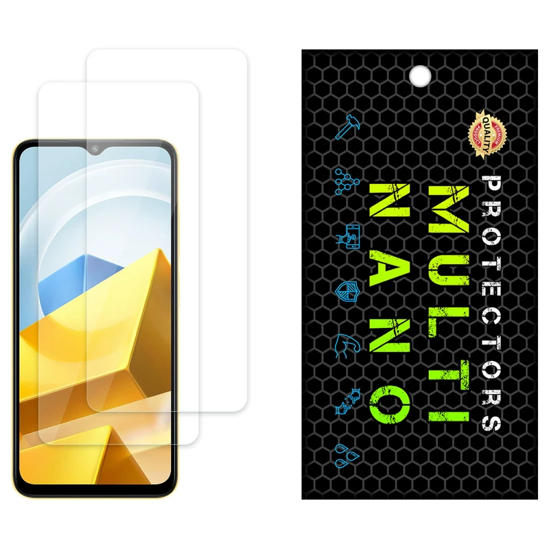 محافظ صفحه نمایش شفاف مولتی نانو مدل X-S2N مناسب برای گوشی موبایل شیائومی Poco M4 5G (India) بسته دو عددی