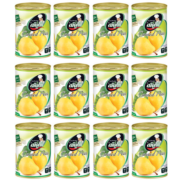 کمپوت گلابی شیفته - 370 گرم بسته 12 عددی