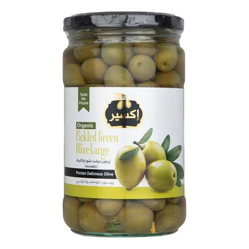 زیتون شور درشت ارگانیک با هسته اکسیر - 385 گرم