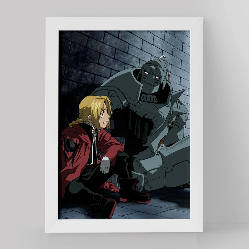 تابلو خندالو مدل ادوارد و آلفونس انیمه کیمیاگر تمام فلزی کد 12684