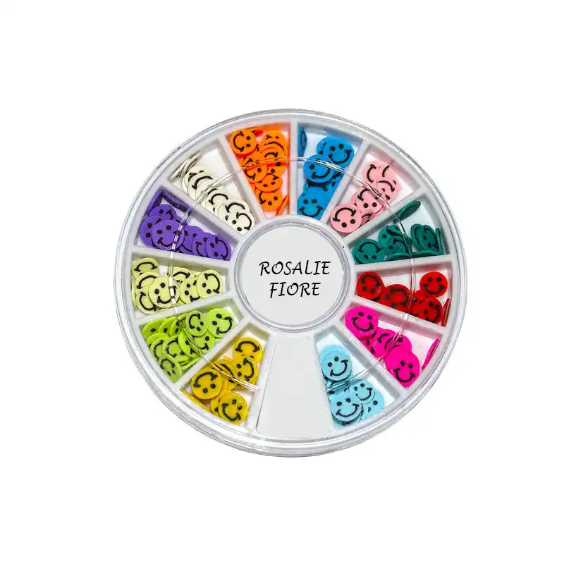 مجموعه تزیین ناخن رزالی فیوره طرح ایموجی بسته 120 عددی