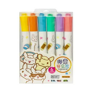 ماژیک علامت گذار مدل مهر دار بسته 6 عددی 