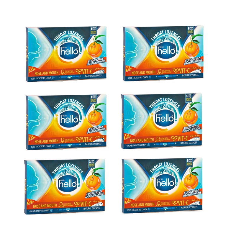 آبنباب سرد خوشبو کننده دهان هلو مدل پرتقال آویشن مجموعه 6 عددی