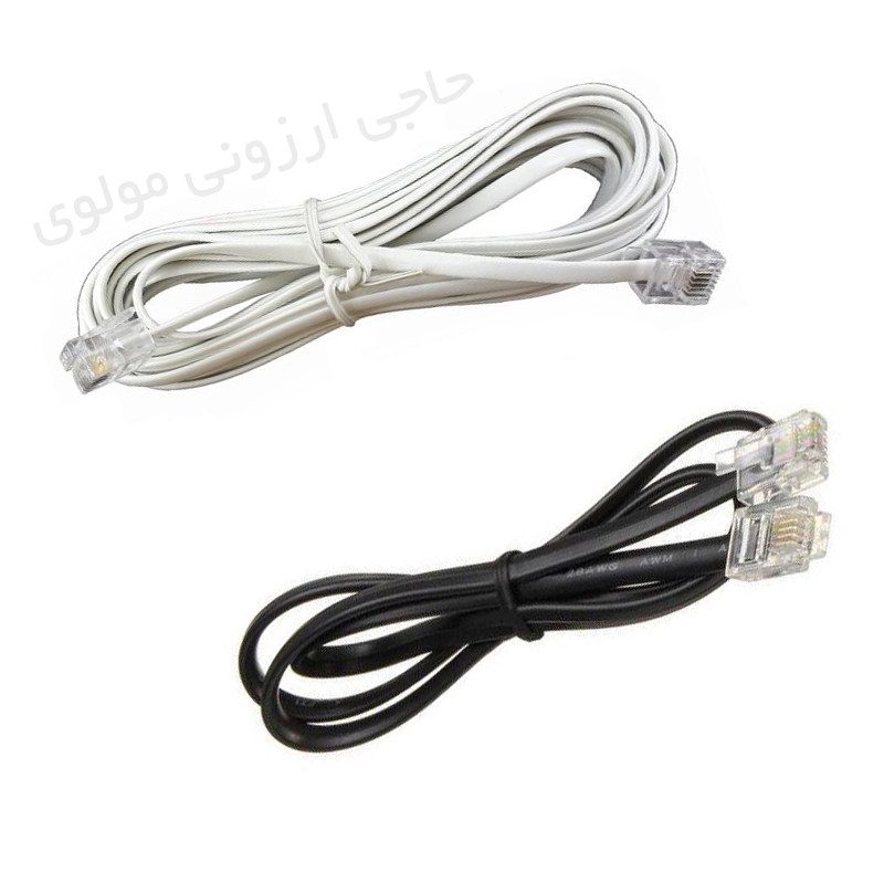 کابل تلفن مدل Pne طول 2 متر بسته 2 عددی