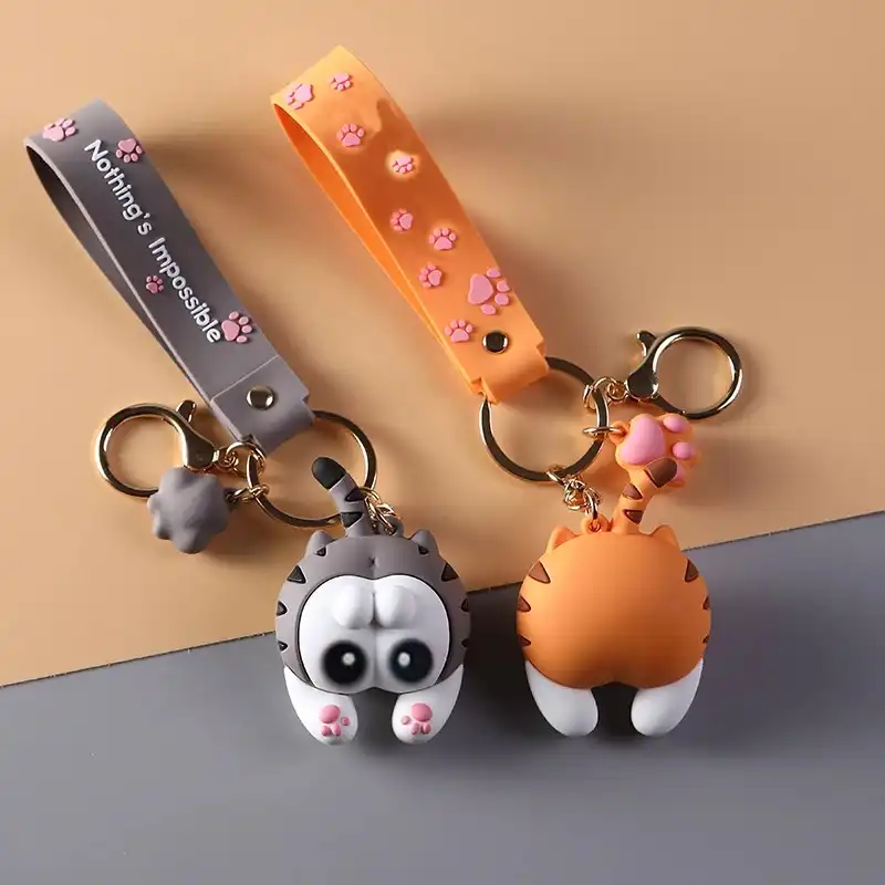 جاکلیدی مدل سیلیکونی فانتزی گربه چاق