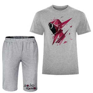 ست تی شرت و شلوارک مردانه مدل بازی مرکب A01 