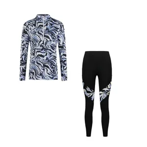 ست تی‌شرت و لگینگ ورزشی زنانه مدل 276-1401