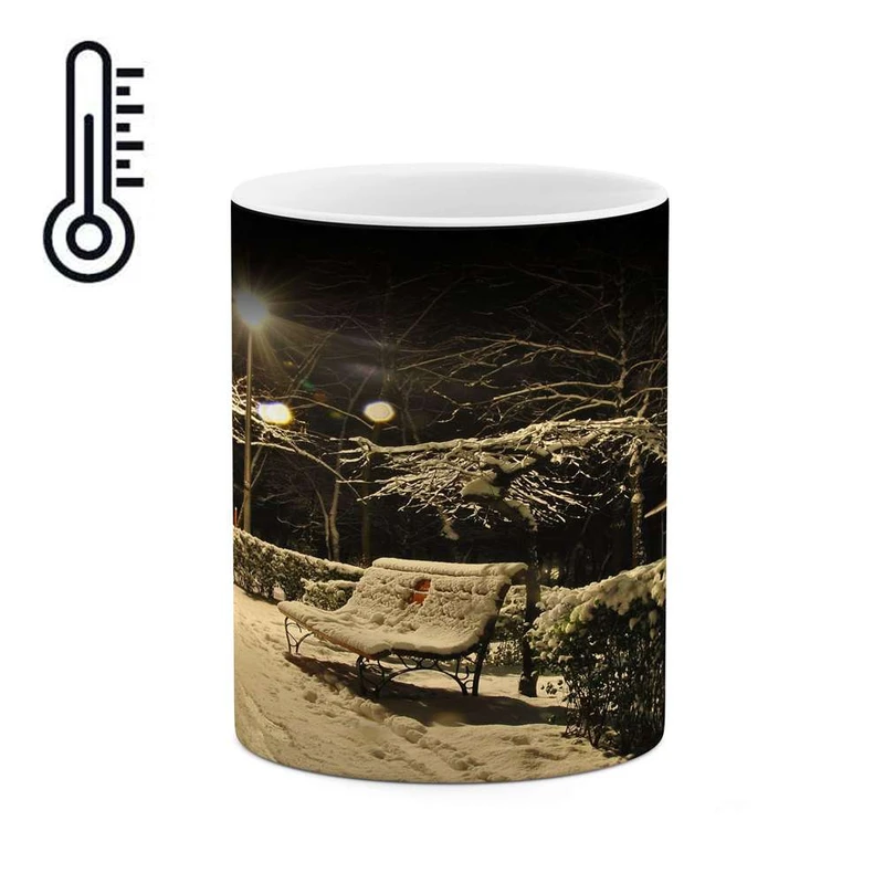 ماگ حرارتی کاکتی مدل منظره برفی کد mgh15012