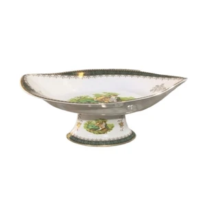 ظرف سرو میوه چینی پردیس کاشان مدل پایه دار طرح لیلی و مجنون