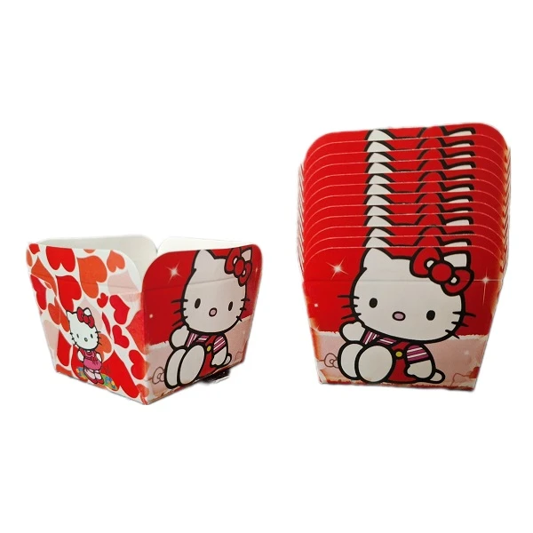 کپسول کاپ کیک مدل چهارگوش kitti  بسته 40 عددی