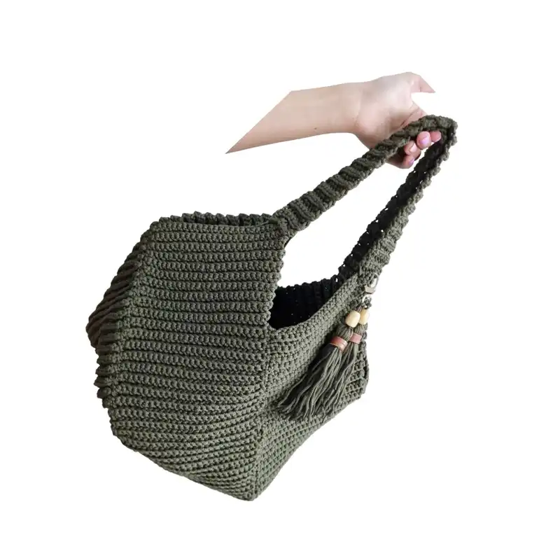 کیف مکرومه مدل چند ضلعی کد k001