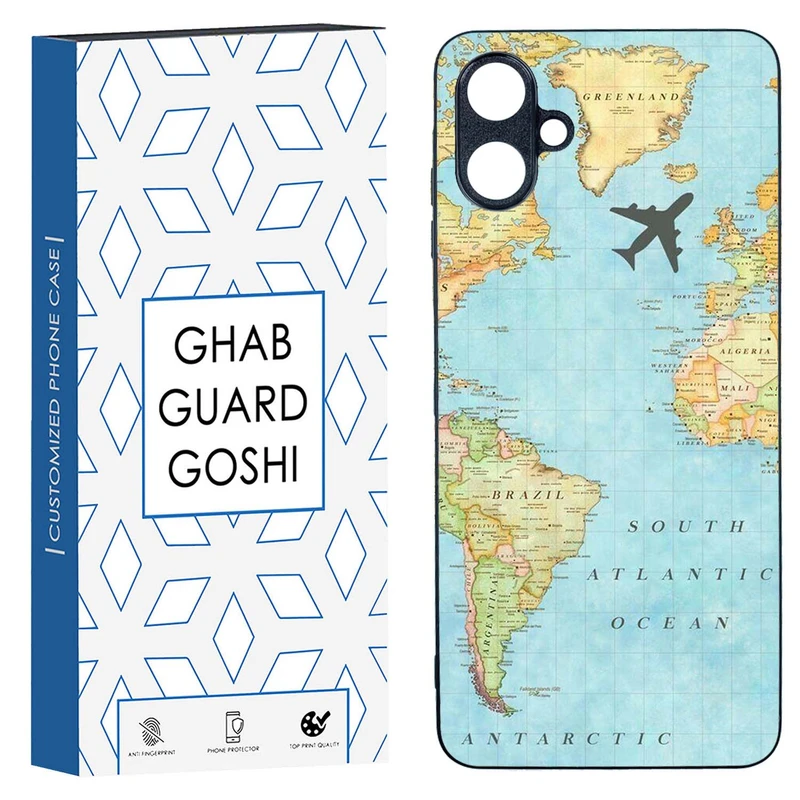 کاور قاب گارد گوشی طرح نقشه جهان کد TPU-057 مناسب برای گوشی موبایل سامسونگ  Galaxy A06