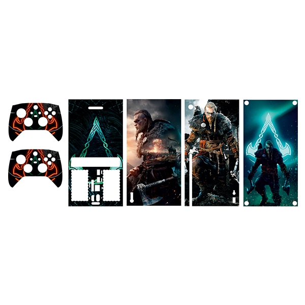 برچسب کنسول بازی Xbox series x طرح Assassin’s creed کد 3 مجموعه 5 عددی