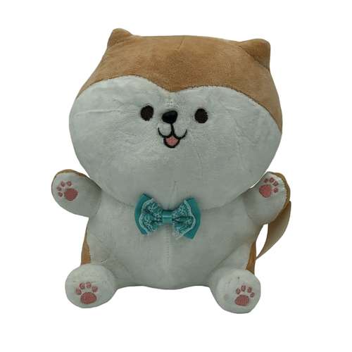 عروسک مدل پولیشی طرح خرس پاپیونی طول 21سانتی متر