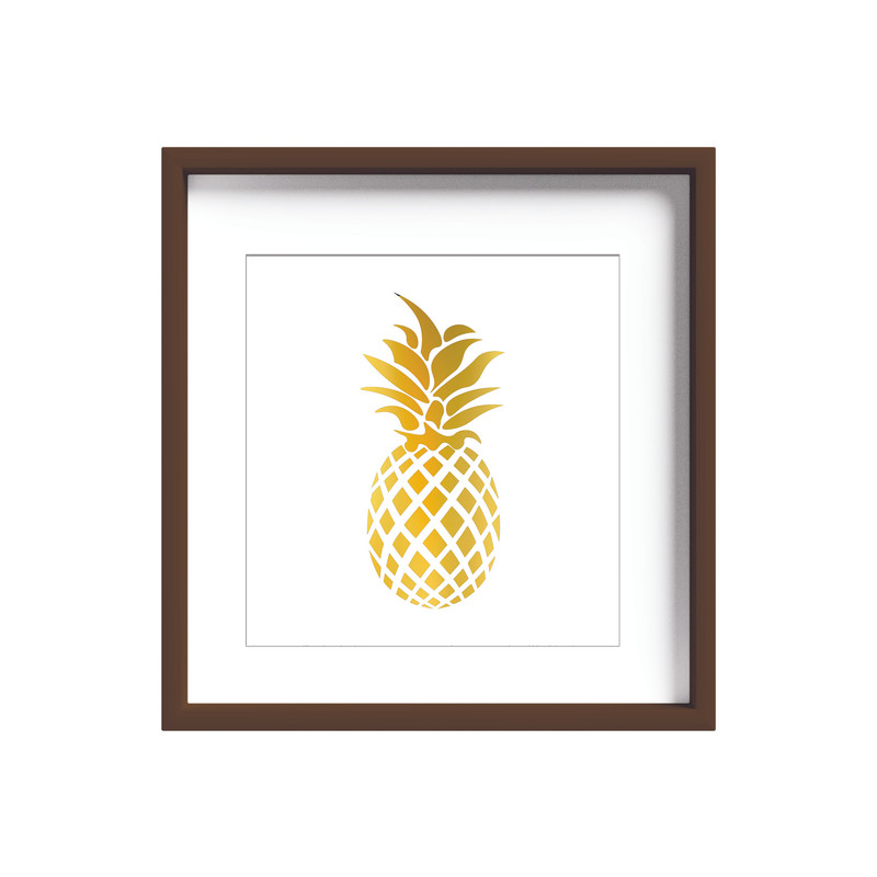 تابلو طلا کوب زرکات طرح آناناس مدل pineapple