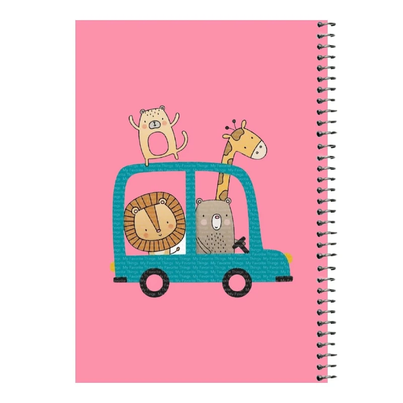 دفتر مشق 80 برگ اس جی مدل ماشین حیوانات   