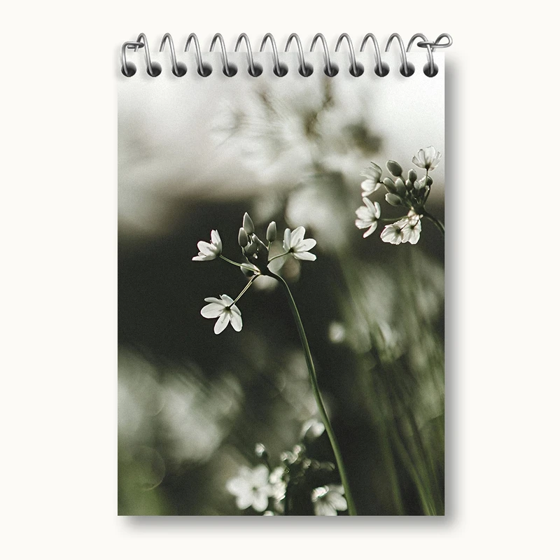 دفتر یادداشت 50 برگ خندالو طرح گل سفید کد N2986