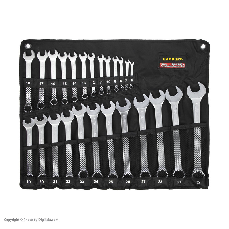 مجموعه 25 عددی آچار یکسر تخت و یکسر رینگی هامبورگ کد 0001 مجموعه 25 عددی آچار یکسر تخت و یکسر رینگی هامبورگ کد 0001